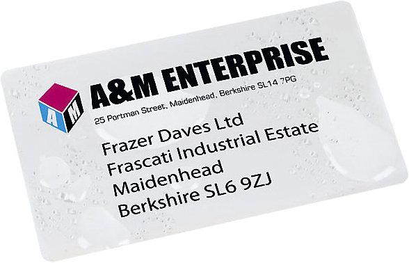 Actual product image kaiserkraft Weatherproof shipping labels