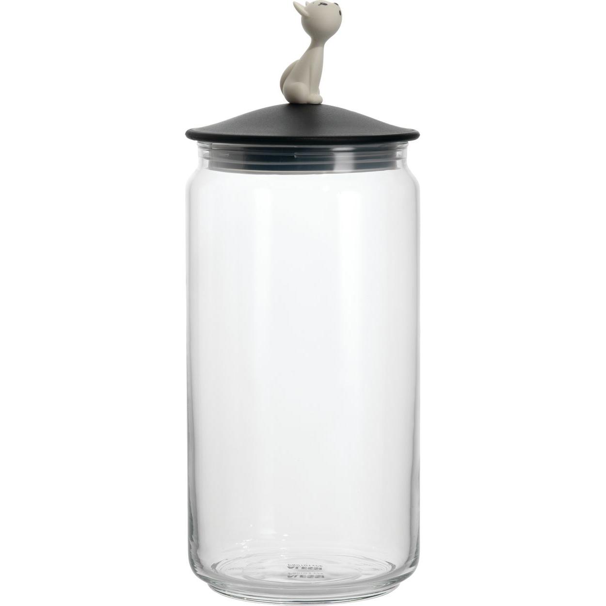Alessi MiòJar, Vorratsbehälter, Schwarz, Transparent