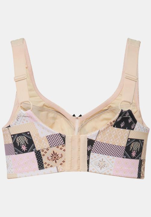 Actual product image Ulla Popken Patch Print Underwire-Free Relief Bra (Single pack, 100 C)