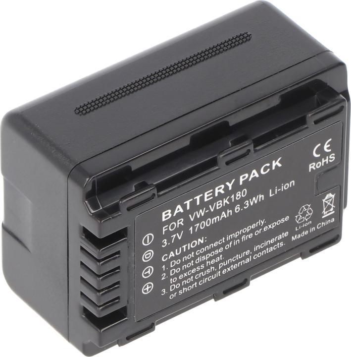 Actual product image Panasonic Akku VW-VBK180, VBK360 (Camera battery)