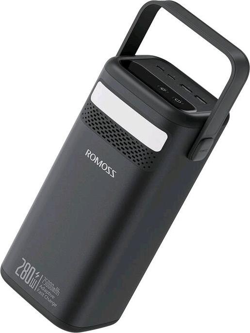 Actual product image Romoss Powerbank PMT75-DC 75000mAh 280W (black) (75000 mAh, 280 W, 240 Wh)