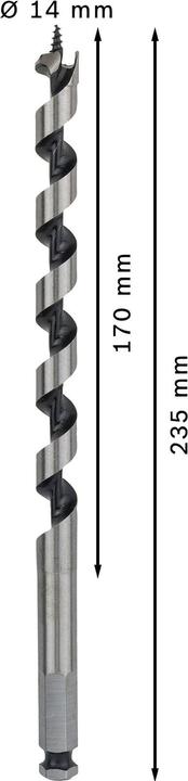 Produktbild Bosch Professional Zubehör PRO Wood Holzschlangenbohrer, 14 x 170 x 235 mm (11.1 mm)