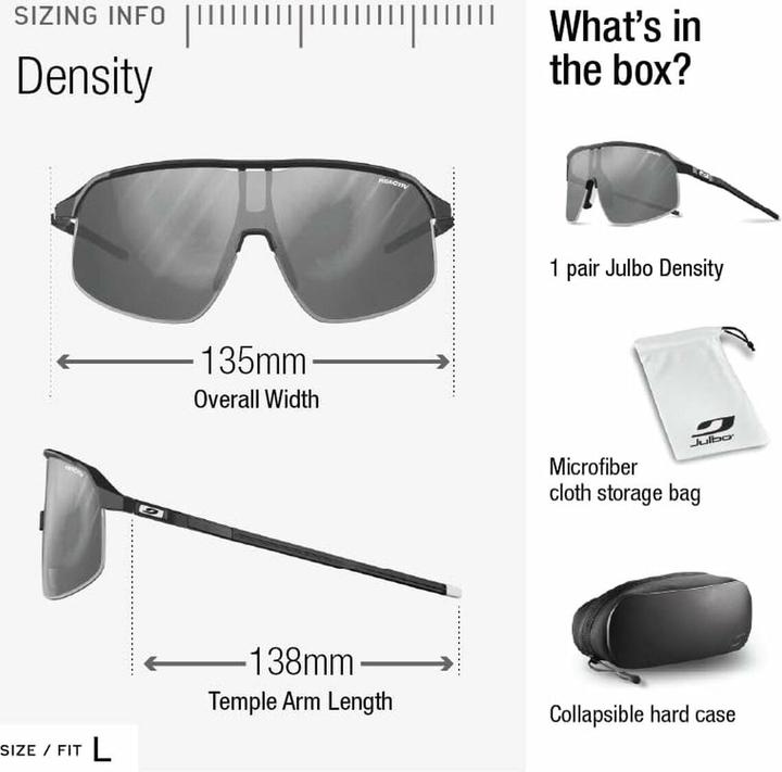 Image du produit Julbo Density Schwarz Durchscheinend Glänzend Grau REACTIV 13 Light Amplifier (Anthracite, Noir)
