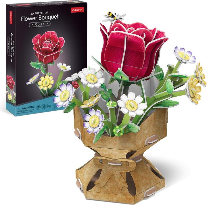 Immagine prodotto Cubicfun 3D Puzzle Blumentopf Rose 120 Teile (120 pezzi)