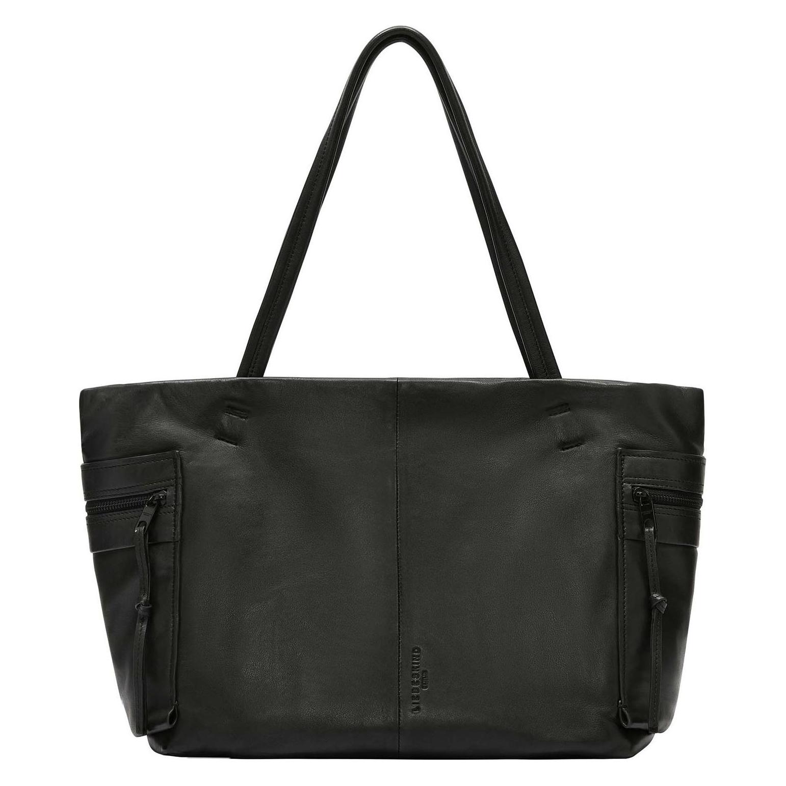 Liebeskind Berlin, Damen, Tasche, Shopper Geräumiger Shopper Aus Weichem Leder, Schwarz