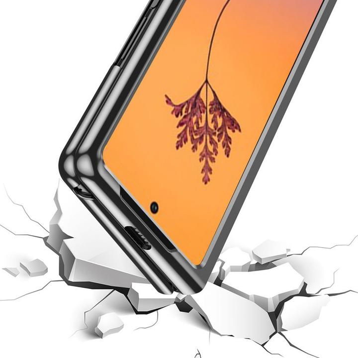 Immagine prodotto Hurtel Custodia Plating Case per Samsung Galaxy Z Fold 4 con cornice metallica blu (Samsung Galaxy Z Fold4)