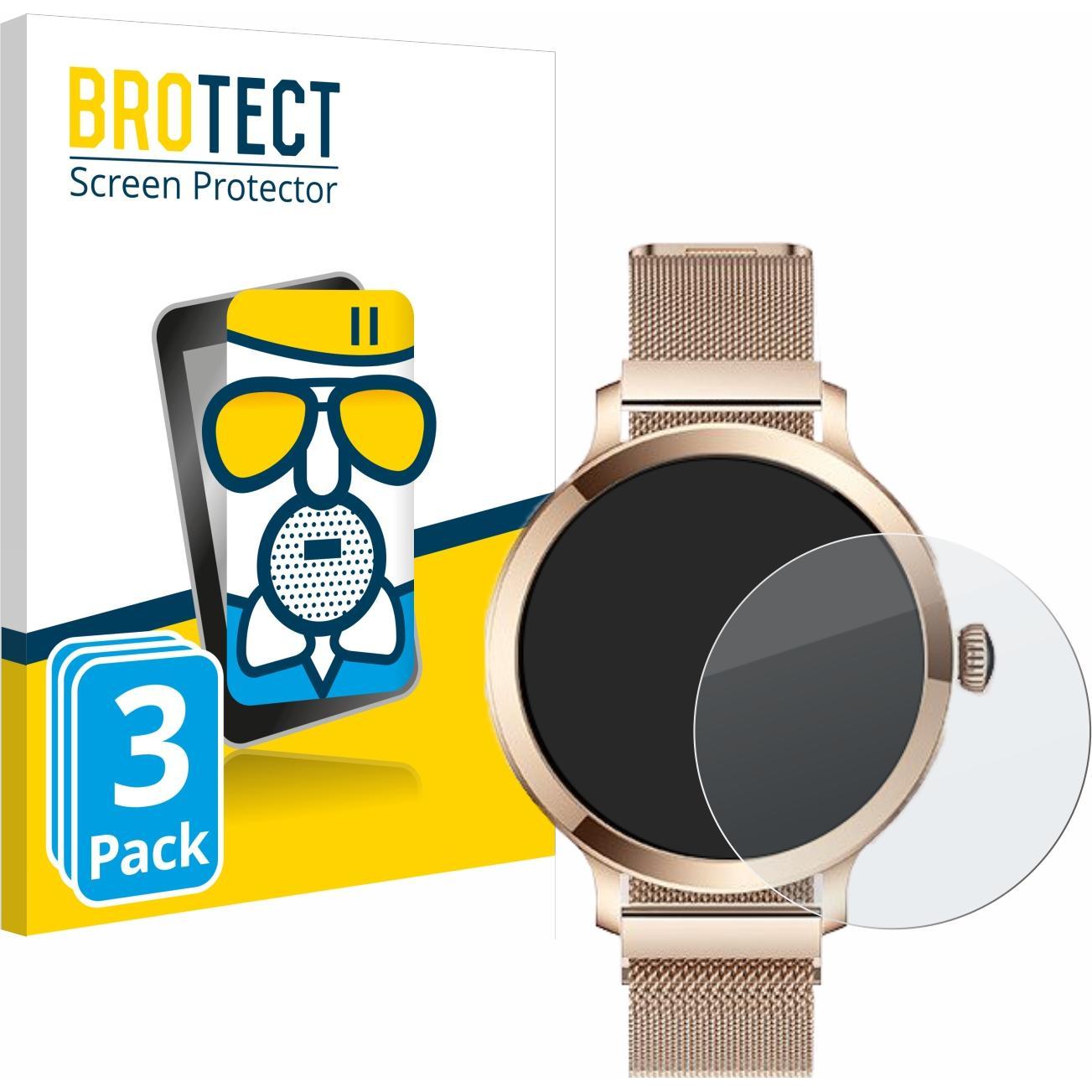 BROTECT Schutzglas Schutzfolie Displayschutz Display Schutz Glas Folie matt, Smartwatch Schutzfolie, Grau