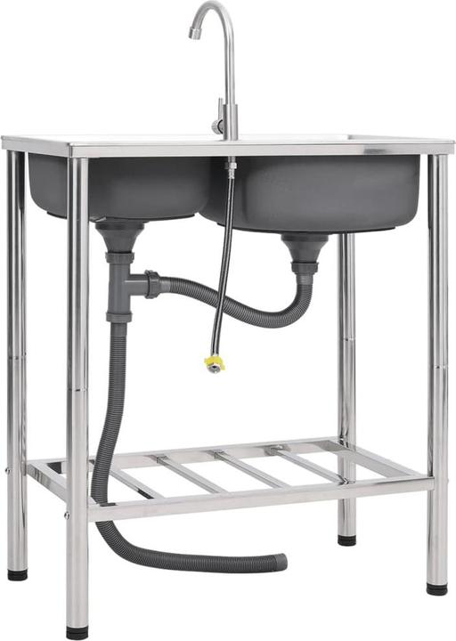 Immagine prodotto vidaXL Caterina (Lavello con sgocciolatoio, 76 cm, 42 cm)