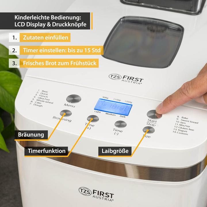 Actual product image First Bread maker with timer & 14 programmes