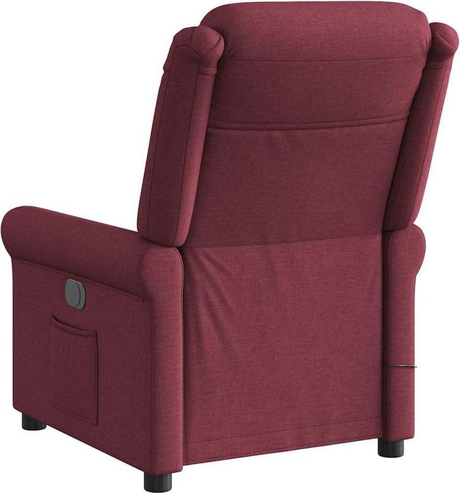 Actual product image vidaXL Massage armchair Wine red fabric Massage TV armchair