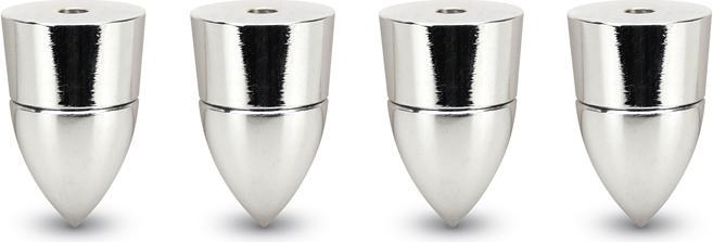 Actual product image Dynavox SubWatt appliances and speaker bases set of 4 chrome (Screen protective film)
