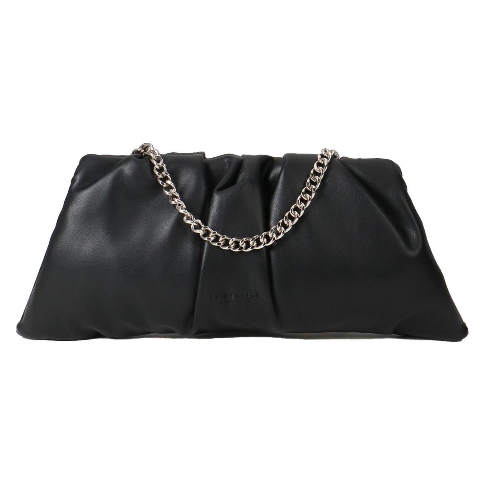 Seidenfelt, Damen, Handtasche, Auri Clutch, Schwarz