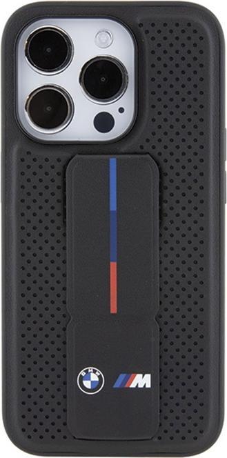 Actual product image BMW BMHCP15XGSPPRK iPhone 15 Pro Max 6.7" czarny/black hardcase Grip Stand Smooth & Perforated (Apple iPhone 15 Pro Max)