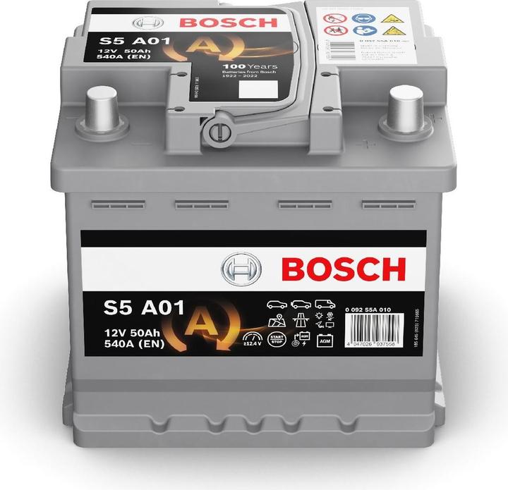 Produktbild Bosch Automotive AGM-Batterie S5 A01 12V 50Ah 540A (12 V, 50 Ah, 540 A)