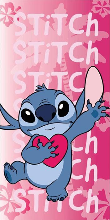 Actual product image Aymax Telo Mare Poliestere Disney Stitch w/Heart 70x140cm (140 x 70 cm)