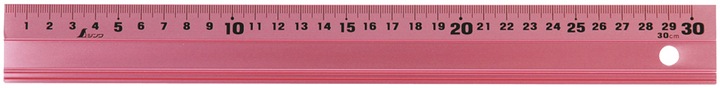 Actual product image NT Cutter Cutting ruler aluminum, 30 cm, pink (300 mm)