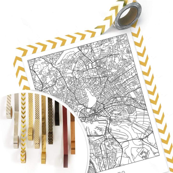 Produktbild Trenddeko Stadtplan Hamburg (100 x 120 cm)