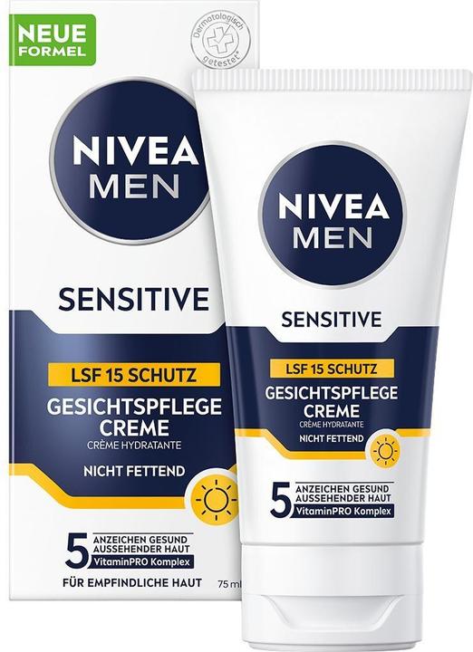 Produktbild NIVEA MEN Sensitive (75 ml, Tagescreme, SPF 15)