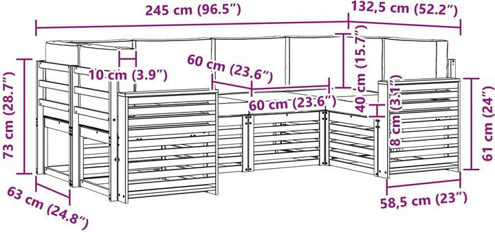 Produktbild vidaXL Outdoor-Sofa
