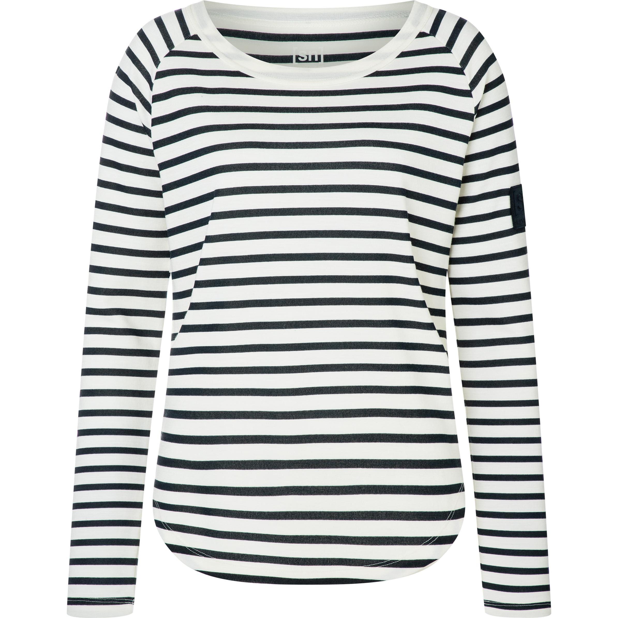 Thumbnail - Super Natural, Damen, Pullover, Women's Everyday Stripe Bio Crew, Weiss, (M)
