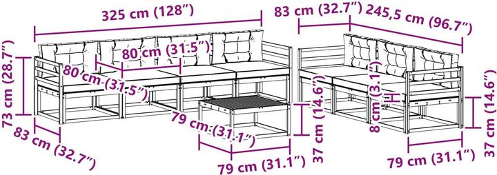 Produktbild vidaXL Outdoor-Sofa