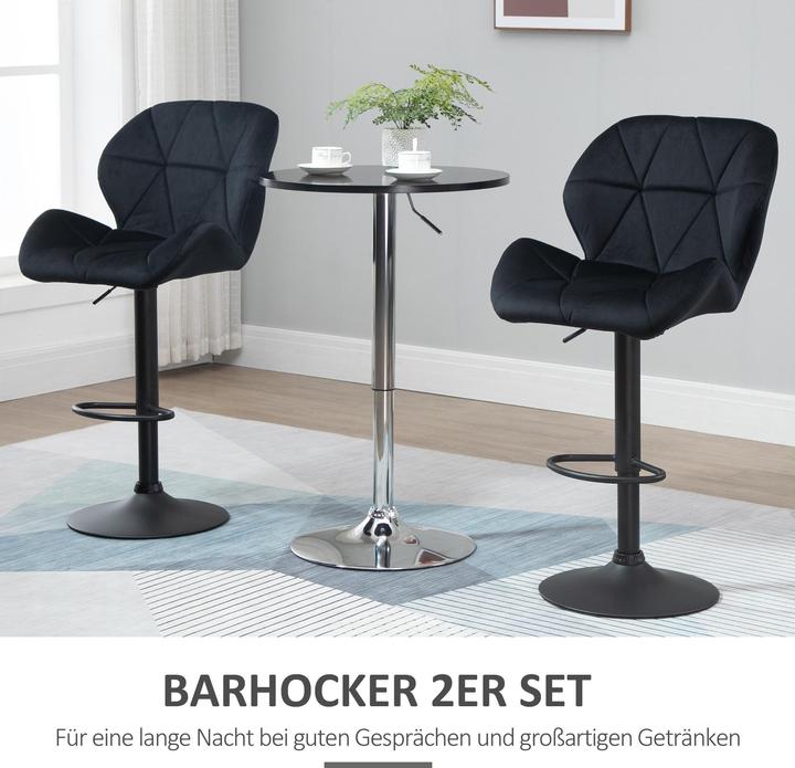 Actual product image Homcom Bar stool set of 2, adjustable seat height