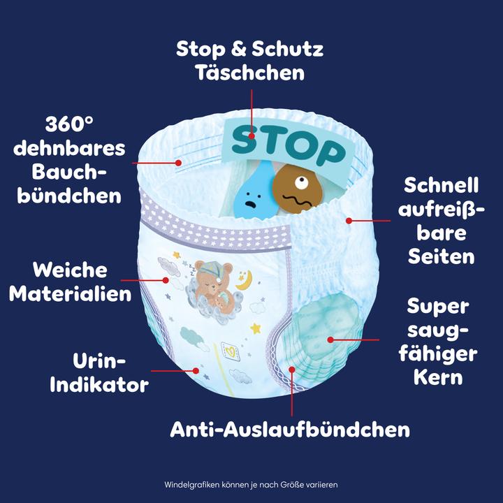 Actual product image Pampers Baby-Dry Night Pants (Size 4, Monthly box, 180 pcs.)