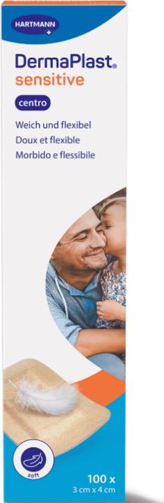 Produktbild DermaPlast Sens Cent Strip 3x4cm bei 100 (100 x)