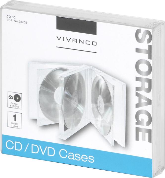 Immagine prodotto Vivanco Custodia per CD per sei CD, trasparente