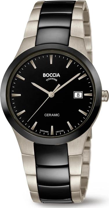 Produktbild Boccia 3639-01 Herrenuhr Keramik Titanium 39mm 5ATM (Analoguhr, 39 mm)