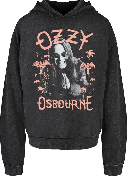 Produktbild Merchcode Ozzy Osbourne - Pink Bat Acid Washed Oversize Hoody - 195283 (XL)