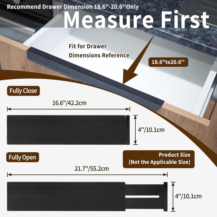 Actual product image Utoplike 4-piece drawer divider set