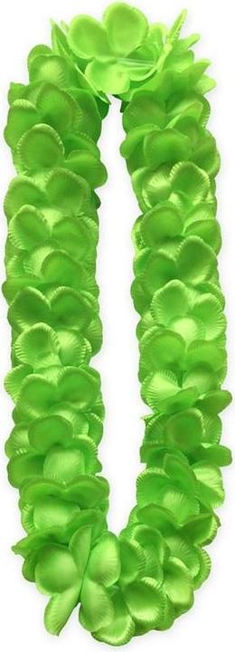 Image du produit GoDan Grüne hawaiianische Halskette aus Satin (Fleurs en tissu vert)