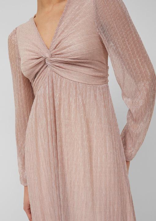 Produktbild s.Oliver Plissiertes Maxikleid mit V-Ausschnitt und Metallic-Effekt (38)