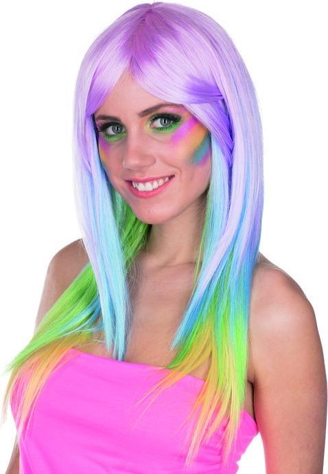 Produktbild Rubies Perücke Rainbow bunt