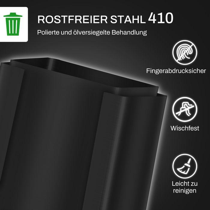 Actual product image Swisshandel24 Mülleimer 2 x 25L Treteimer mit Deckel, Fusspedal, Inneneimer, Edelstahl (50 l)