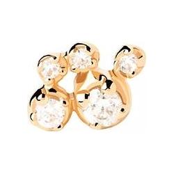 Pd Paola, Ohrringe, PDPAOLA - Delicate gold-plated single earrings with zirconia Bubble Essentiels PG01-002-U