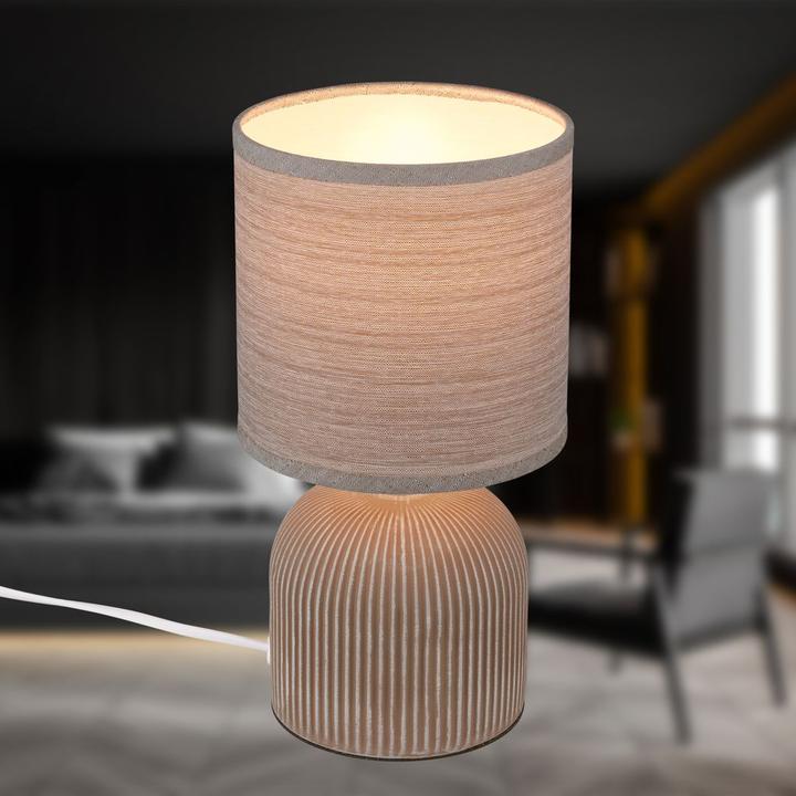 Actual product image Briloner INO ceramic table lamp, brown, excl. 1x E14 max. 10W (E14)