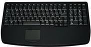 Actual product image Active Key Industry 4.0 Notebook Style Ultraflat Touchpad Keyboard with NumPad PS2 Black (DE, Cable)