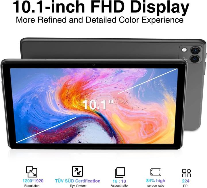 Actual product image Doogee T10S (Tablette 4G - 10.1", 128 Go, 6 Go RAM) Gris (4G, 10.10", 128 GB, gris)