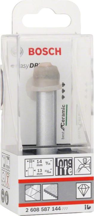 Image du produit Bosch Professional Zubehör Forets diamantés à sec Easy Dry Best for Ceramic, 14 x 33 mm (14 mm)