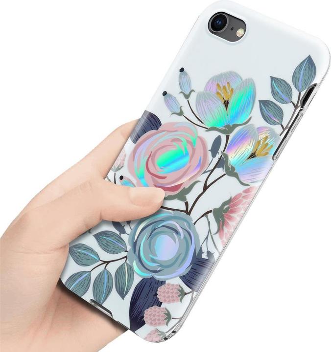 Produktbild Cadorabo IMD TPU Bunte Blumen & Blätter Cover (Apple iPhone 7, Apple iPhone SE (2nd Gen))