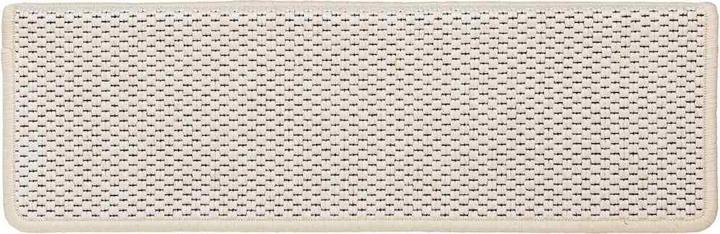 Actual product image vidaXL Step mats Self-adhesive sisal look 30 pieces 65x21x4cm Cream (65 x 21 x 4 cm)