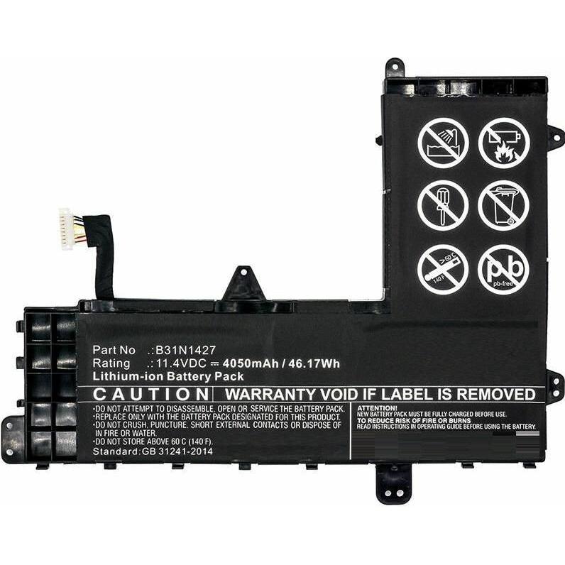 CoreParts Laptop Battery for Asus (1 Zellen, 4050 mAh), Notebook Akku, Schwarz