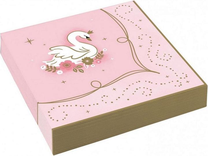 Amscan 16 Servietten Princess 33x33cm (16 x, 33 x 33 cm)