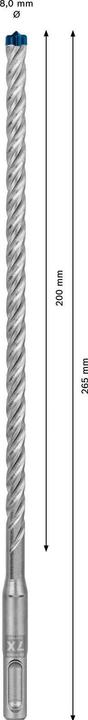 Actual product image Bosch Professional Zubehör EXPERT SDS plus-7X hammer drill bits, 8 x 200 x 265 mm, 10 pcs. (8 millimetres)
