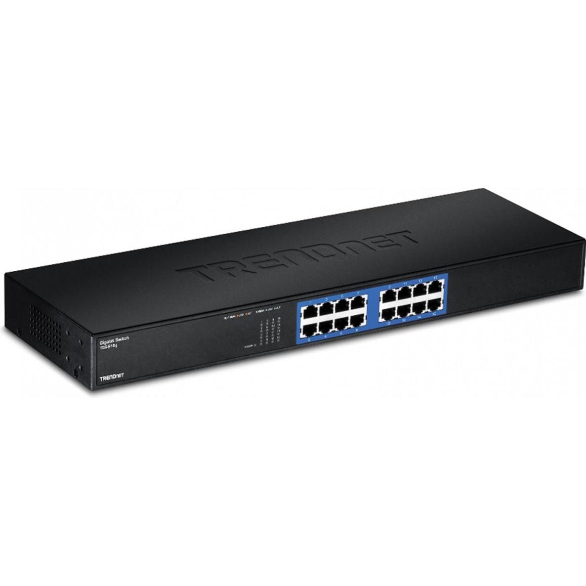 Trendnet Teg-S16g (16 Ports), Netzwerk Switch, Schwarz