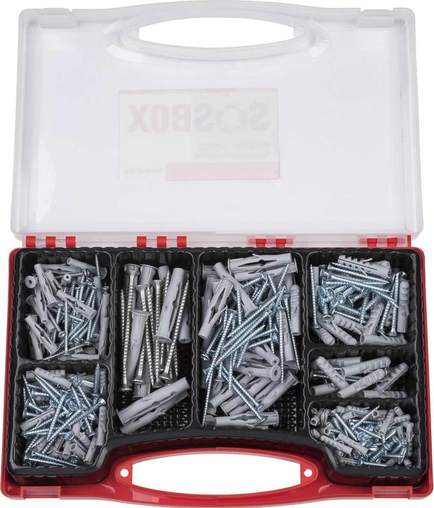 Produktbild Fischer SOSBOX Dübel S/FU+Schrauben (360 Stk.)