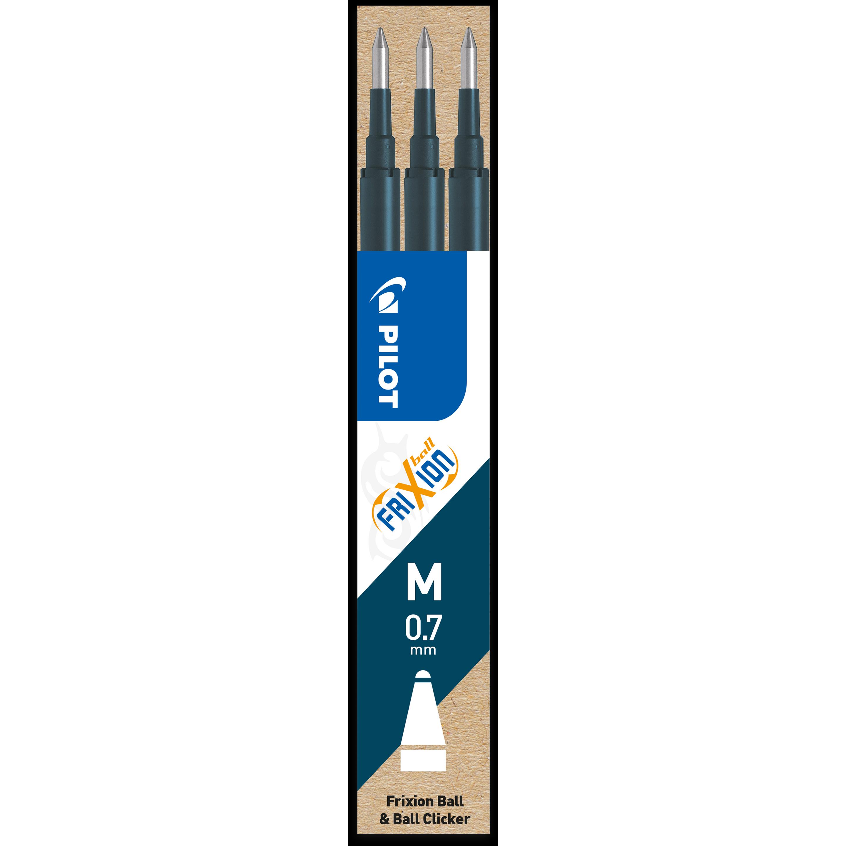 Pilot, Ersatzpatrone, FriXion Refill Set à 3 (Ersatzmine, Blau, 0.35 mm)