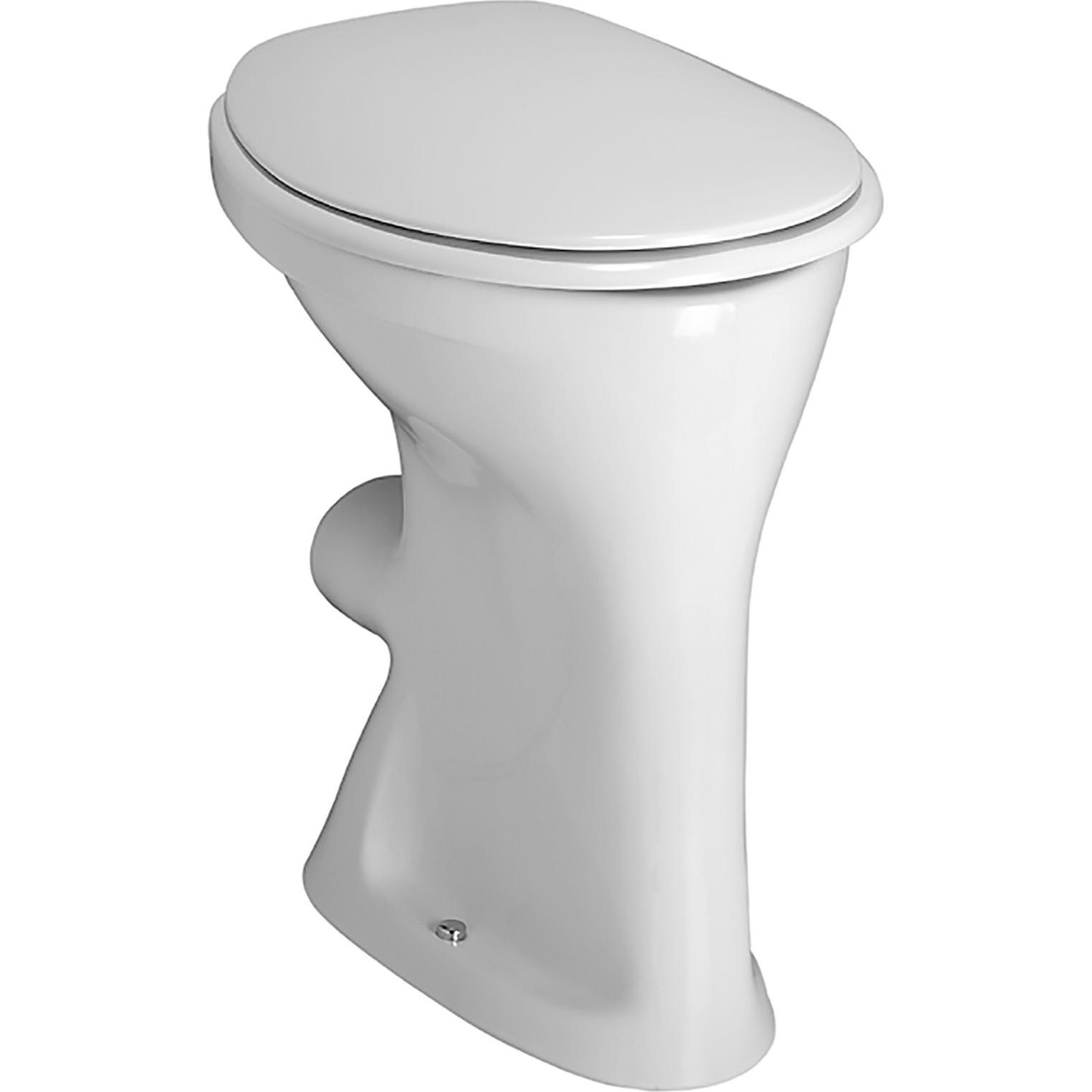 Laufen, Toilette + Bidet, Albonova Stand-WC, Flachspüler, Abgang waagrecht, mit Spülrand, 480x350x500mm, H82199000000